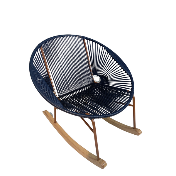 Silla Mecedora azul