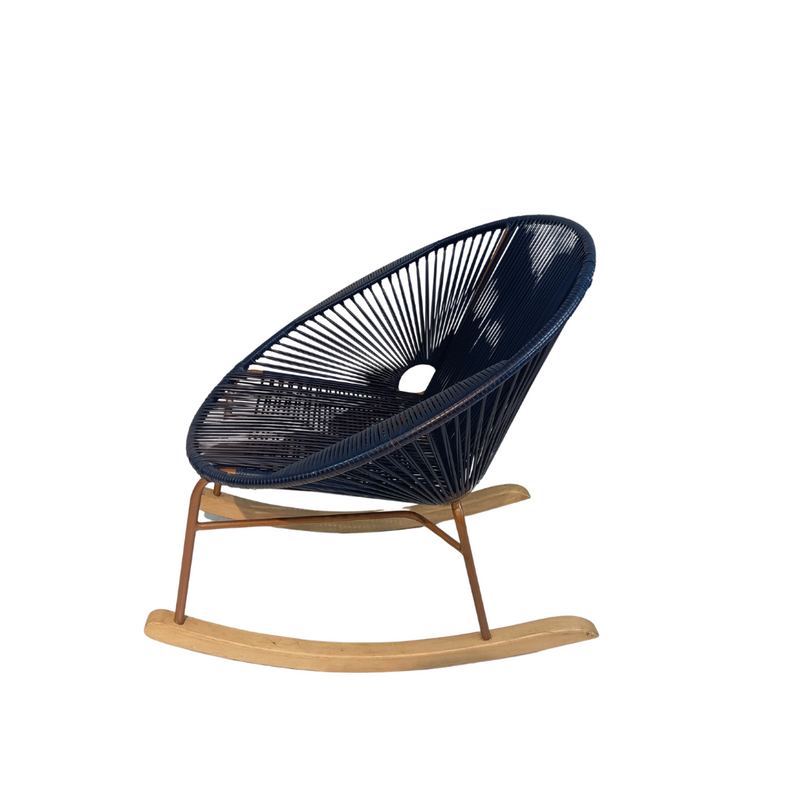 Silla Mecedora azul