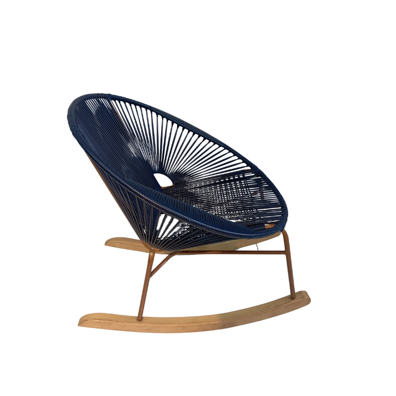 Silla Mecedora azul