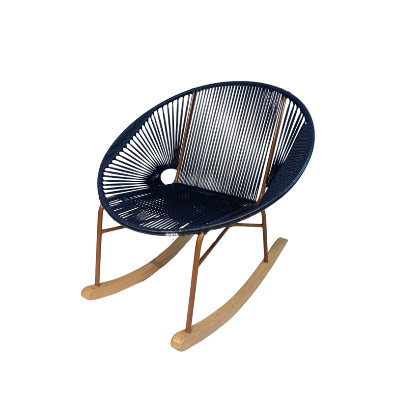 Silla Mecedora azul